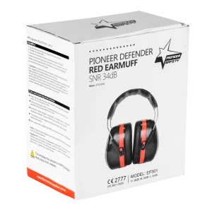 PIONEER EAR DEFENDER SNR34DB RED EARMUFF