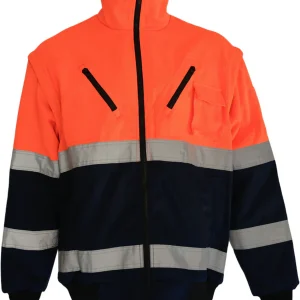 PIONEER Winter Bunny Jacket- Orange and Navy Blue