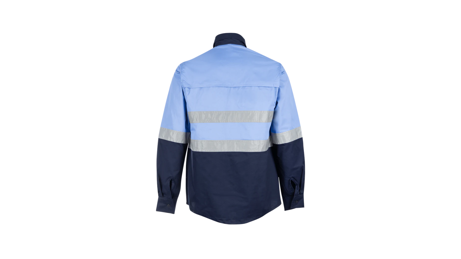 Sky Blue Pioneer Hi-Visibility Shirt 100% Cotton - Long Sleeve - Image 2
